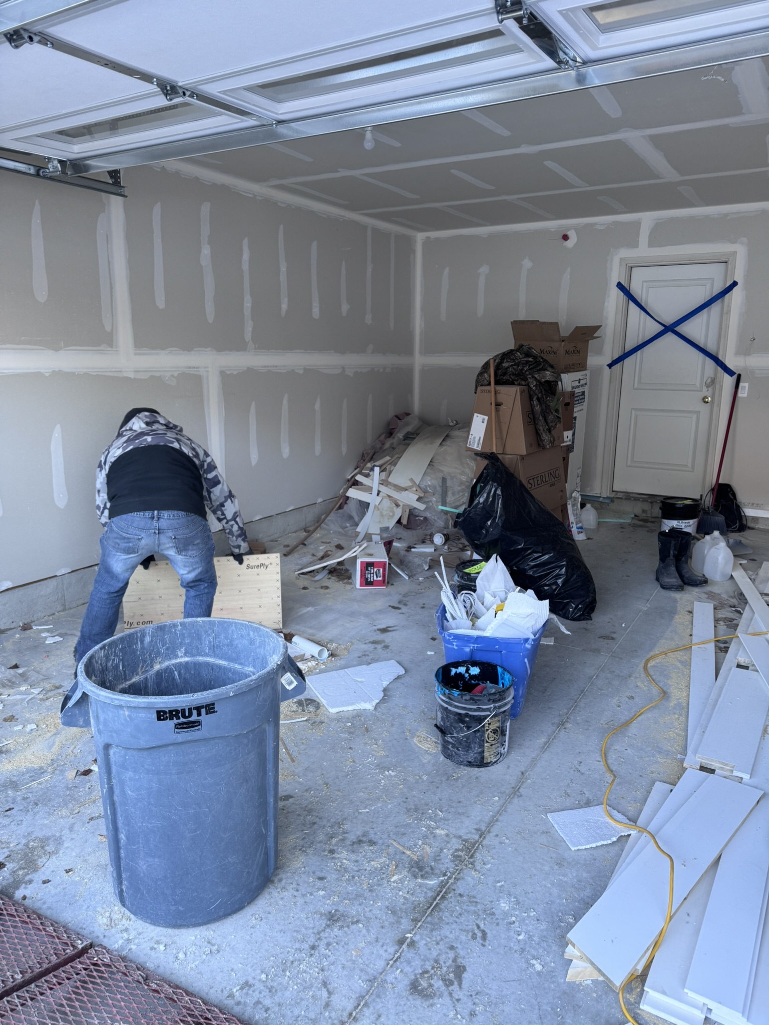 Before photo of a job site cleanup