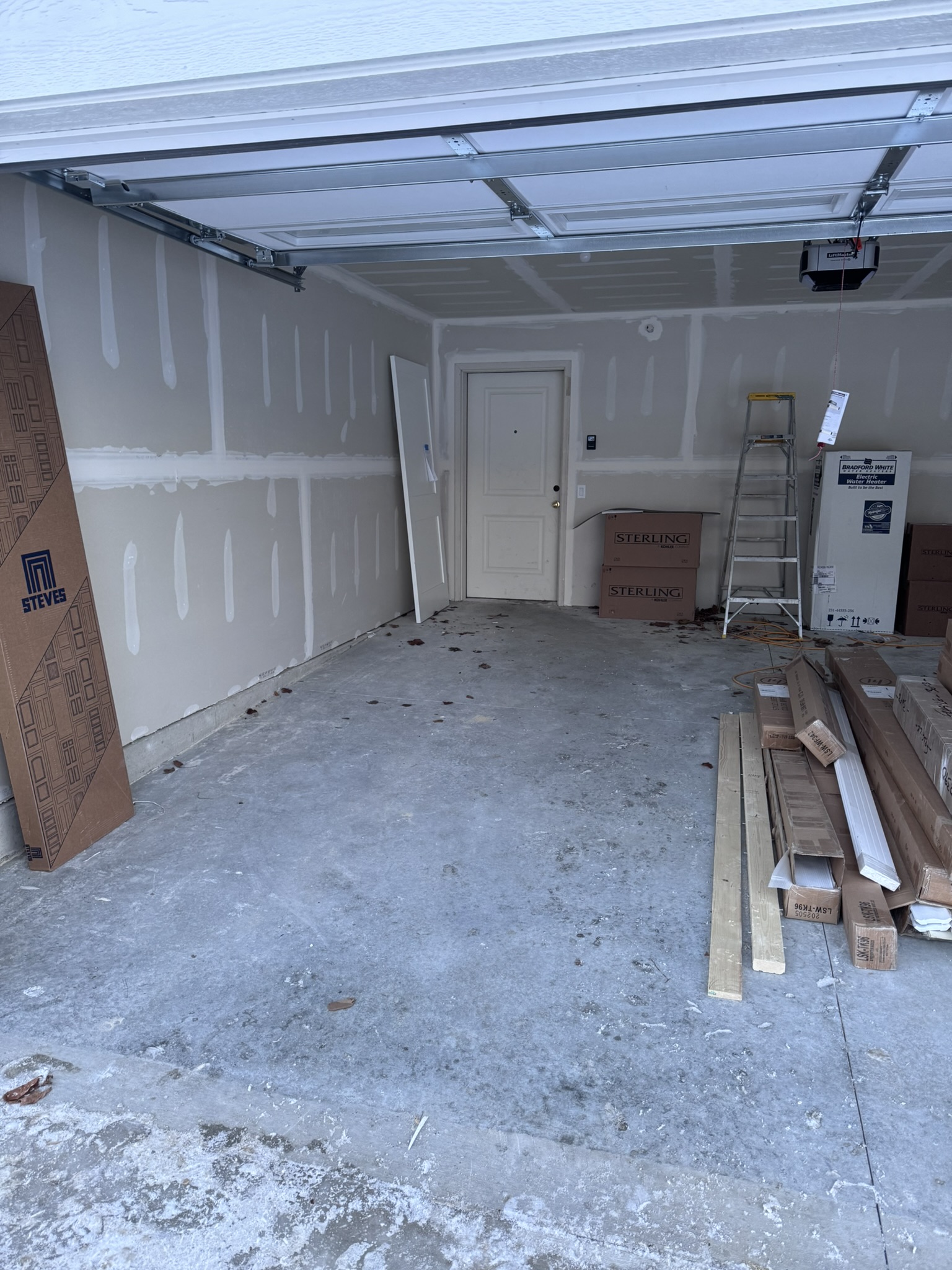 Before photo of a job site cleanup