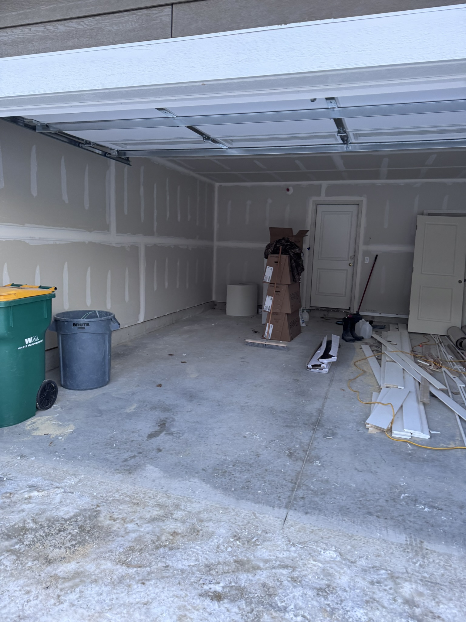 Before photo of a job site cleanup