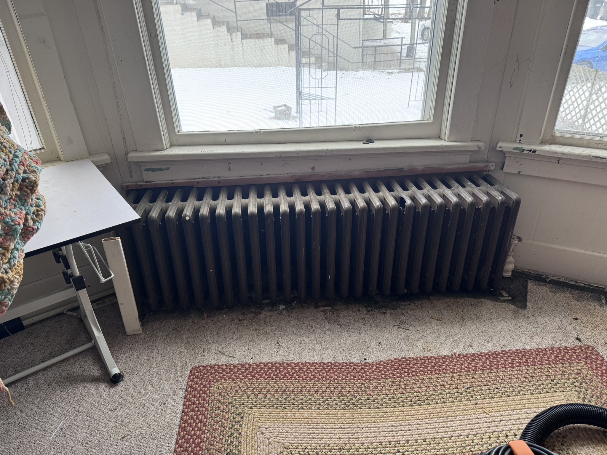 Before photo of a job site cleanup